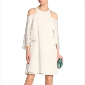 Halston Heritage Georgette Dress Ivory